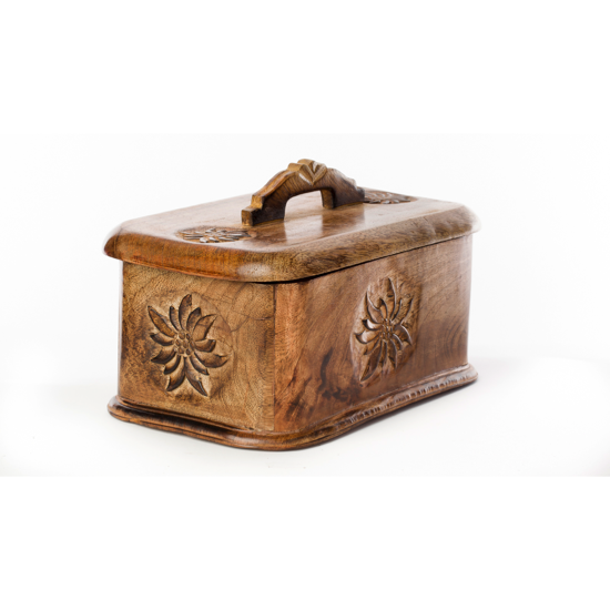 Boite rectangulaire bois brulé