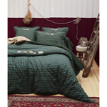 Taie d'oreiller brodée Shetland - Sylvie Thiriez