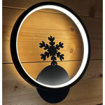 Applique cercle Flocon - Noire