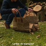 Sac à buches 2 en 1 CRAFTWOOD - Charbon