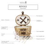 Panier Pique-nique osier 2P - Rivoli