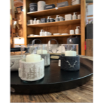 Bougeoir Nevada Ø11 en feutre de laine naturelle Beige - Catia Luca