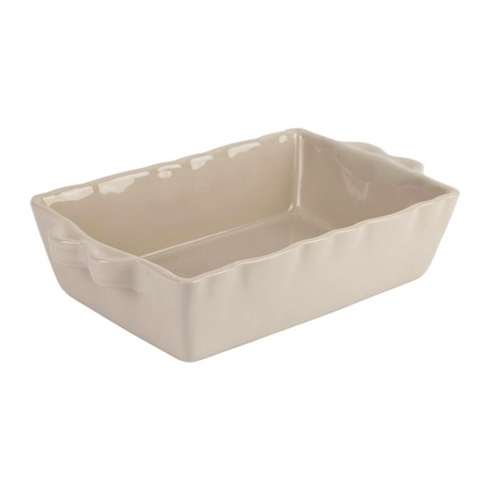 Plat à four Feston rectangulaire Gris 32x21 - Côté Table