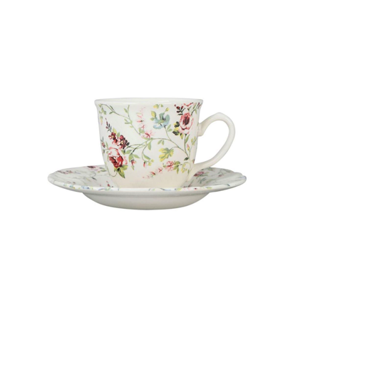 Tasse à thé &amp; Sous-tasse Fleur des champs - Comptoir de Famille