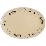 Plat ovale en porcelaine Montagne 29,5x17