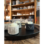 Bougeoir Abies Ø11 en feutre de laine naturelle Taupe - Catia Luca