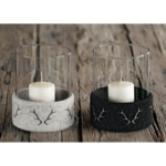 Bougeoir Nevada Ø16 en feutre de laine naturelle Beige - Catia Luca