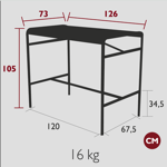 Table haute Luxembourg - Fermob