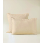 Taie d'oreiller satin/lyocell Beige pétale - Sylvie Thiriez