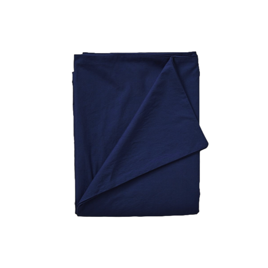 Housse de couette percale lavée Bleu de Chauffe - Sylvie Thiriez
