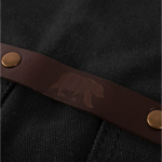 Tablier en cuir et toile waxée N°547 - Noir