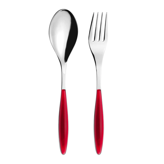 Couverts de service Feeling Rouge transparent
