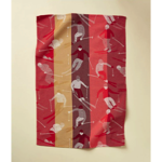 Torchon jacquard Après-ski rouge - Sylvie Thiriez