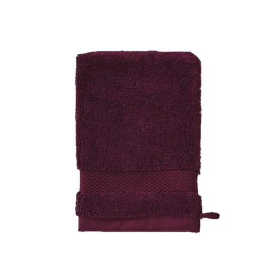 Gant de toilette éponge unie Prune - 15x21 - Sylvie Thiriez 