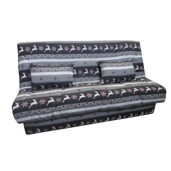 Clic-clac Jade 130 lattes larges - Socle pin droit - Rennes gris