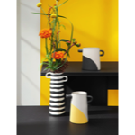 Vase Rayu H21,5Ø13,5 - Jaune rayé - Asa Sélection