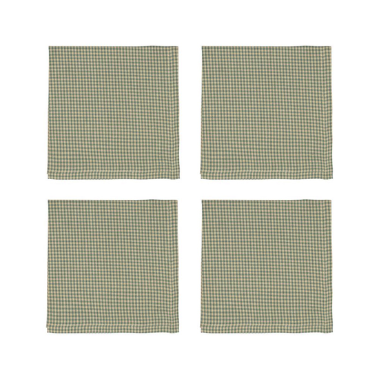 4 Serviettes Campagne sauge 40x40 - Comptoir de Famille