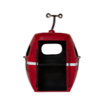 Étagère murale téléphérique rouge - Chehoma