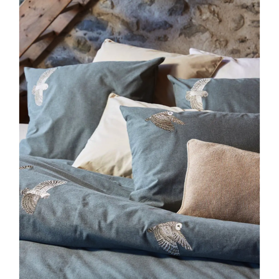 Taie d'oreiller brodée L'Envol - Sylvie Thiriez