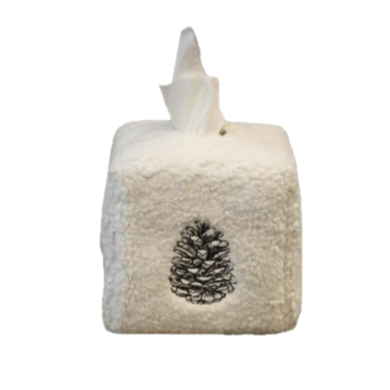 Boîte à mouchoirs bouclette Pomme de pin - Catia Luca