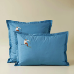 Taie d'oreiller brodée 50x80 Après-ski avocat - Sylvie Thiriez