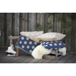 Carla Housse de coussin Flocons de neige Bleu - 50x50