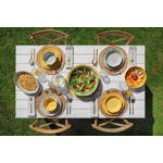 Plat ovale 33x23,5 en mélamine - Atmosfera Ocre
