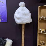 Abat-jour Bonnet à poser en fausse fourre Ø22 cm - Blanc