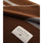 Plaid en laine 110x175 Ivar Marron - Sylvie Thiriez