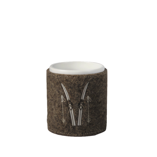 Gobelet feutre de laine naturelle Ski - Catia Luca