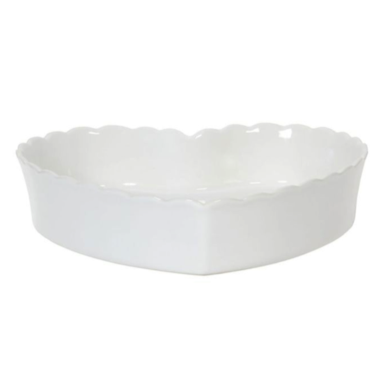 Plat coeur Charlotte Blanc Ø24cm - Côté Table 