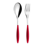 Couverts de service Feeling Rouge transparent