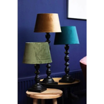 Pied de lampe ornement noir - H40
