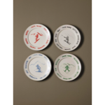Set de 4 petites assiettes Pistes de ski Lapique - Chehoma