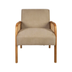 Fauteuil Firmin Beige et naturel - Comptoir de Famille