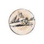 Galette réversible Tignes Télécabine/Skieur- 38x38