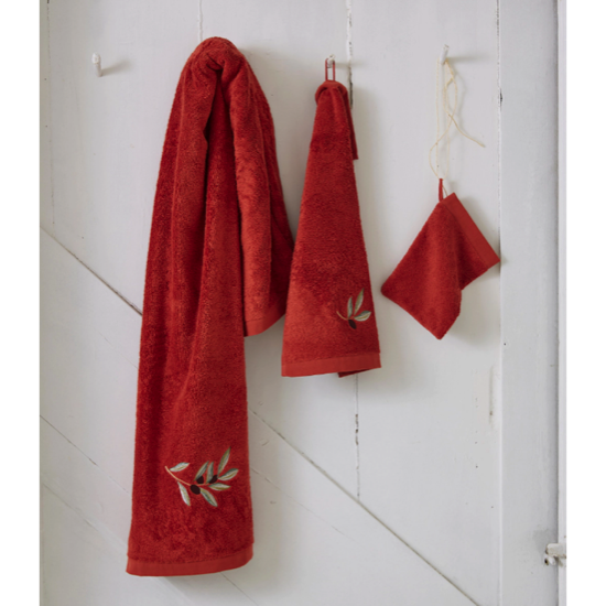 Gant de toilette - L'Oliveraie terre cuite - Sylvie Thiriez