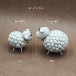 Petit mouton blanc 7,5 cm en feutrine