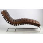 Chaise longue New York en cuir de vachette