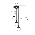 Suspension triple MOOON! Ø15cm - Fermob