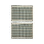 Lot de deux sets de table mamie carreaux Bleu - Comptoir de Famille