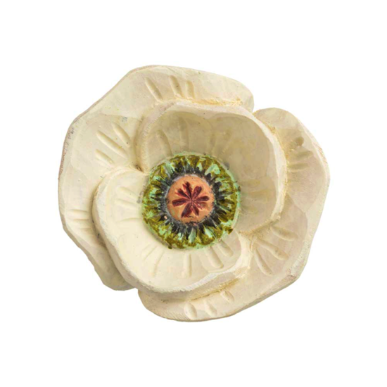 Bouton de porte - Coquelicot blanc