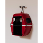 Étagère murale téléphérique rouge - Chehoma
