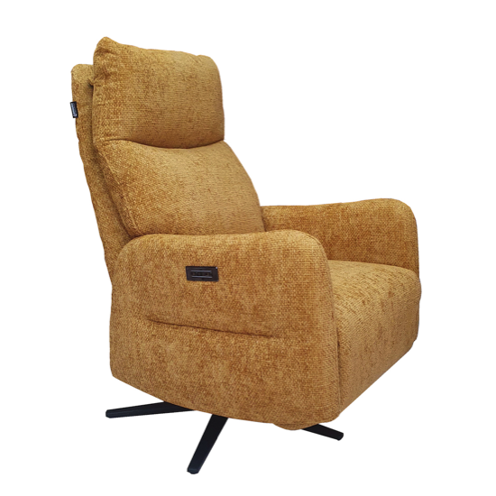 Fauteuil Mercury releveur 2 Moteurs pied étoile noir - Tissu Deserto 09 Mostaza 