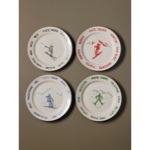 Set de 4 assiettes Pistes de ski Lapique - Chehoma
