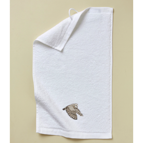 Éponge brodée L'Envol blanc - Sylvie Thiriez