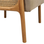 Fauteuil Firmin Beige et naturel - Comptoir de Famille