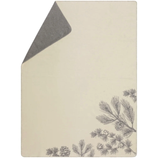 Savona plaid velours Branchages Écru - 150x200