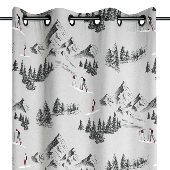 Pan de rideau Montets Anthracite - 140x240