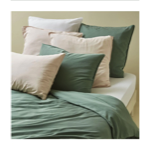 Taie d'oreiller satin/lyocell Beige pétale - Sylvie Thiriez